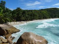 Blick auf den Anse Lazio