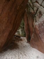 Grantiformation am Strand
