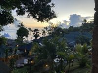 Blick auf die Hotelanlage Coco de Mer