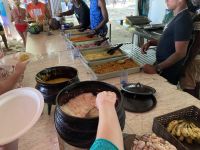 …in die Töpfen geschaut.