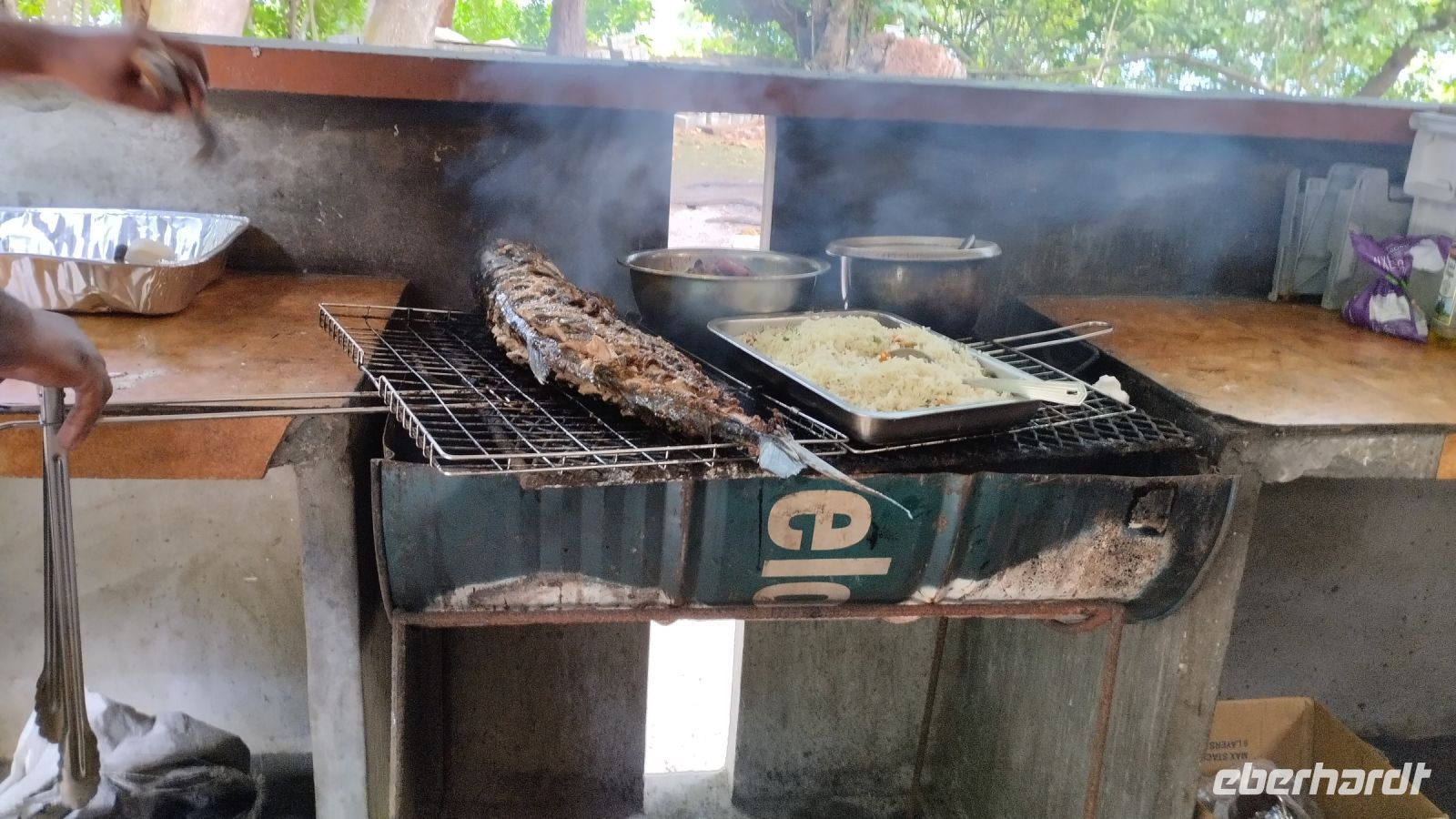 Unser Mittagessen auf der Insel Curieuse