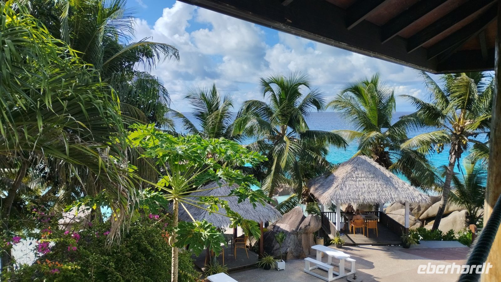 Die Hotelanlage auf La Digue
