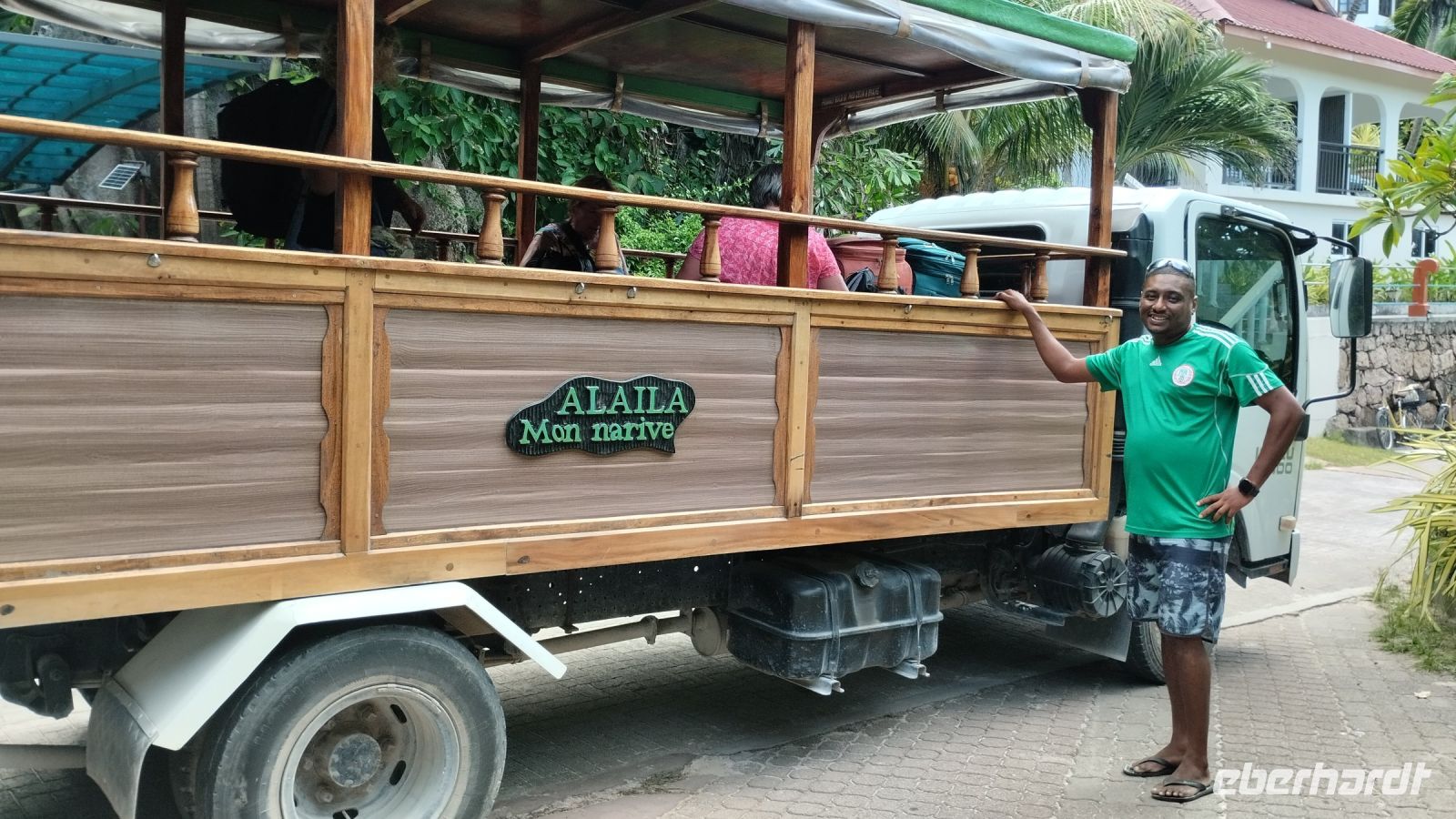 Unser Fahrer auf La Digue