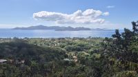 Ausblick von La Digue auf Praslin