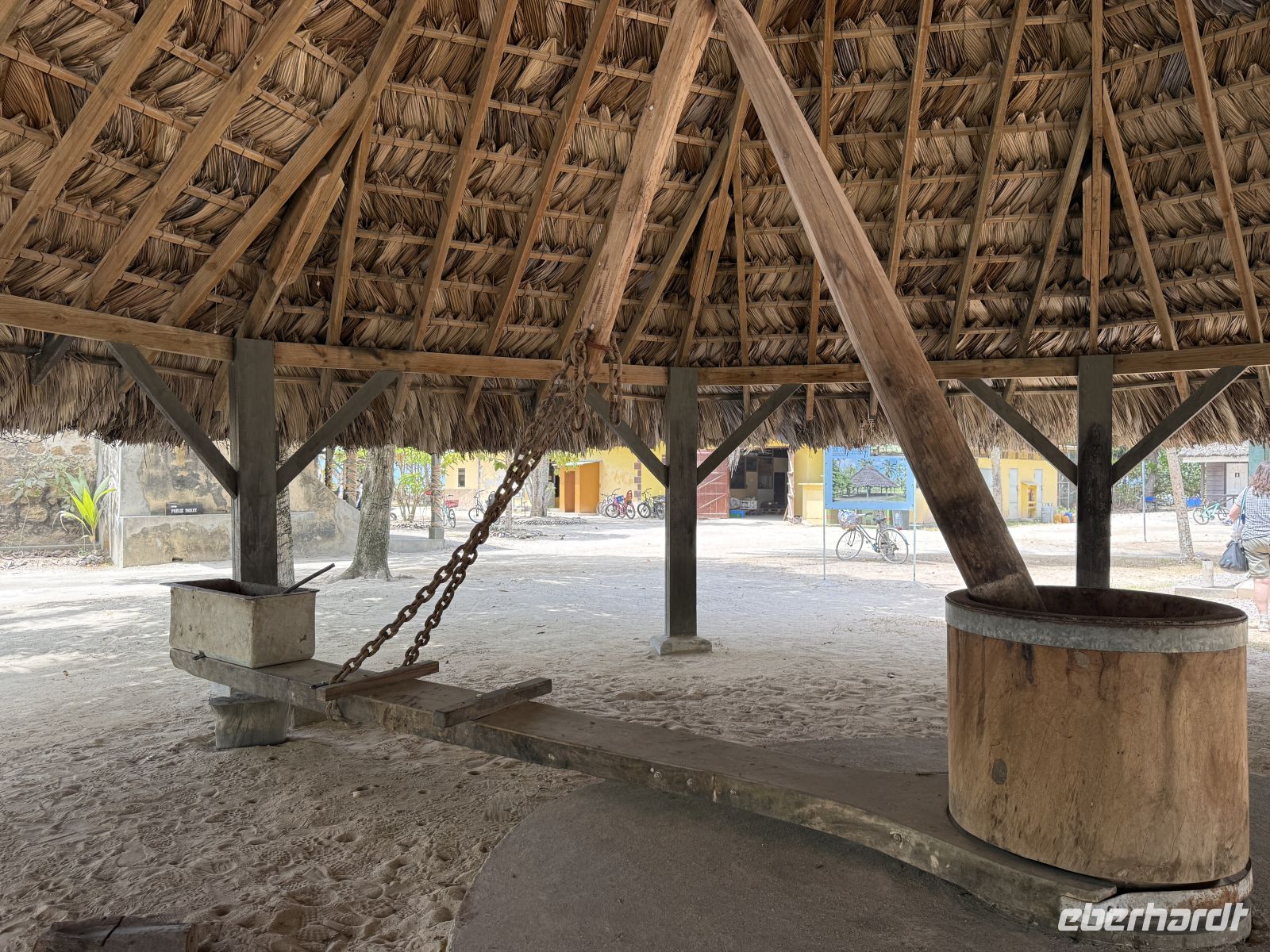 L’Union Estate Farm, alte Presse für Kokosnussöl