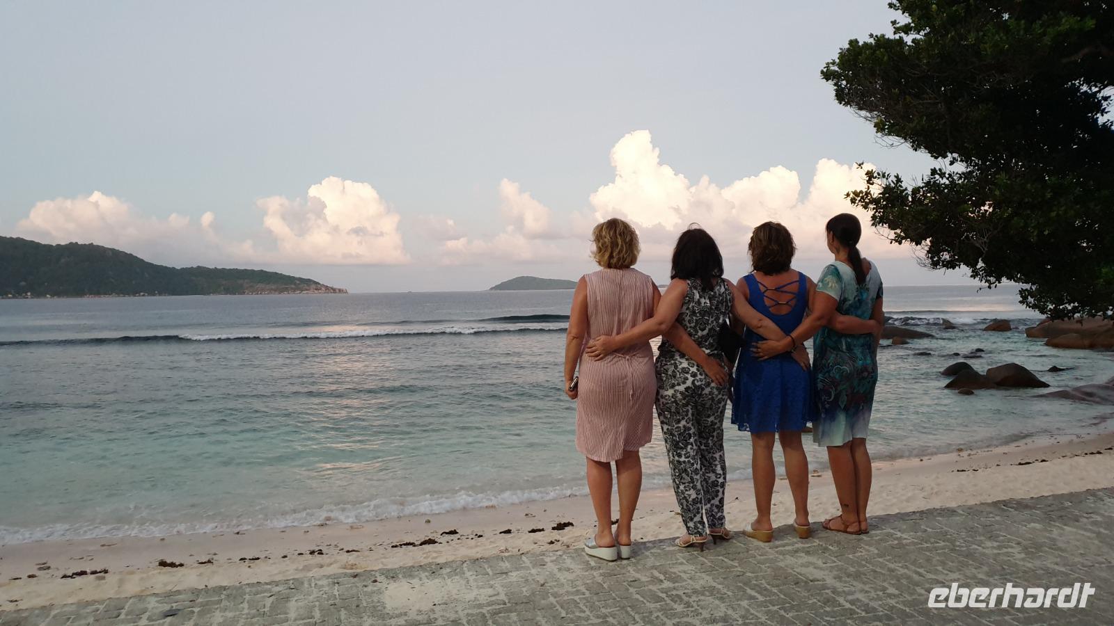 Abschluß Abendessen in La Digue, Seychellen
