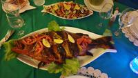 Abschluß Abendessen in La Digue, Seychellen