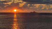Sonnenuntergang auf dem Weg zurück nach Mahe, Seychellen (3)