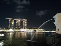 Lichtershow am Merlion
