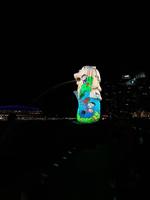 Lichtershow am Merlion