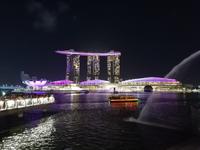 Lichtershow am Merlion