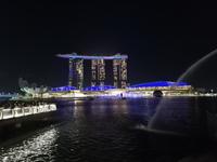 Lichtershow am Merlion