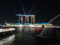 Lichtershow am Merlion