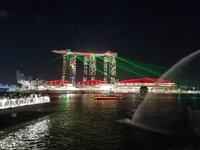 Lichtershow am Merlion