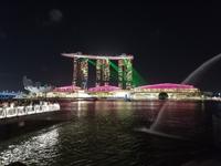 Lichtershow am Merlion