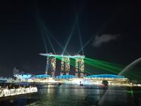 Lichtershow am Merlion