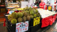 Frische Durians in Chinatown