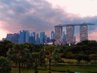 Blick auf Singapore von Marina Barrage