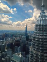 Blick vom höchsten Aussichtspunkt Petronas Tower