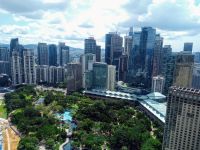 Blick von der Verbindungsbrücke der Petronas Towers 