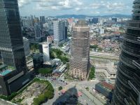Blick von der Verbindungsbrücke der Petronas Towers 