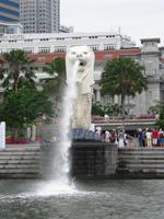 Der Merlion - Wahrzeichen der Stadt