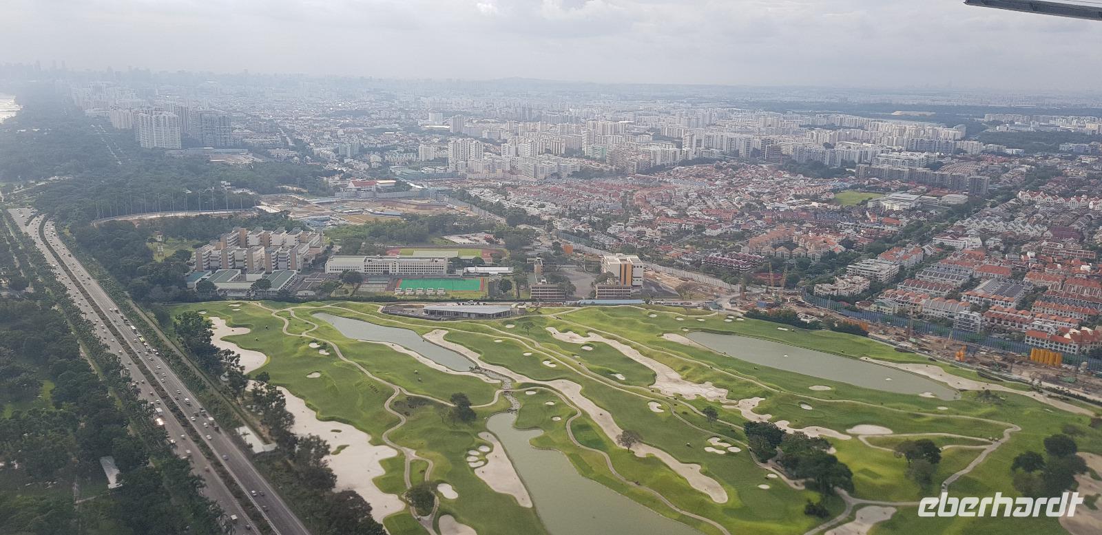 Anflug auf Singapur