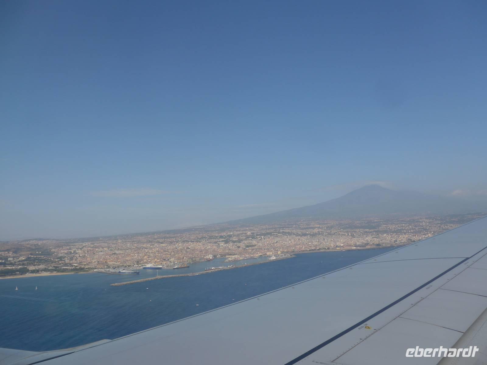 Italien, Sizilien, Anflug Catania