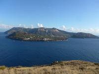 Italien, Sizilien, Blick von Lipari nach Vulcano