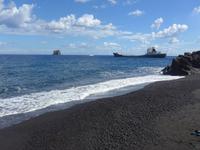 Italien, Stromboli, Strand am Hotel Villagio Stromboli