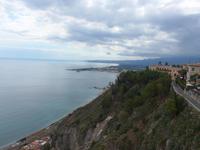 Italien, Sizilien, Taormina, Blick nach G.Naxos