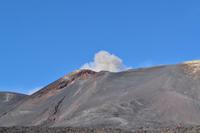 Abstieg vom Ätna - Asche-Eruption