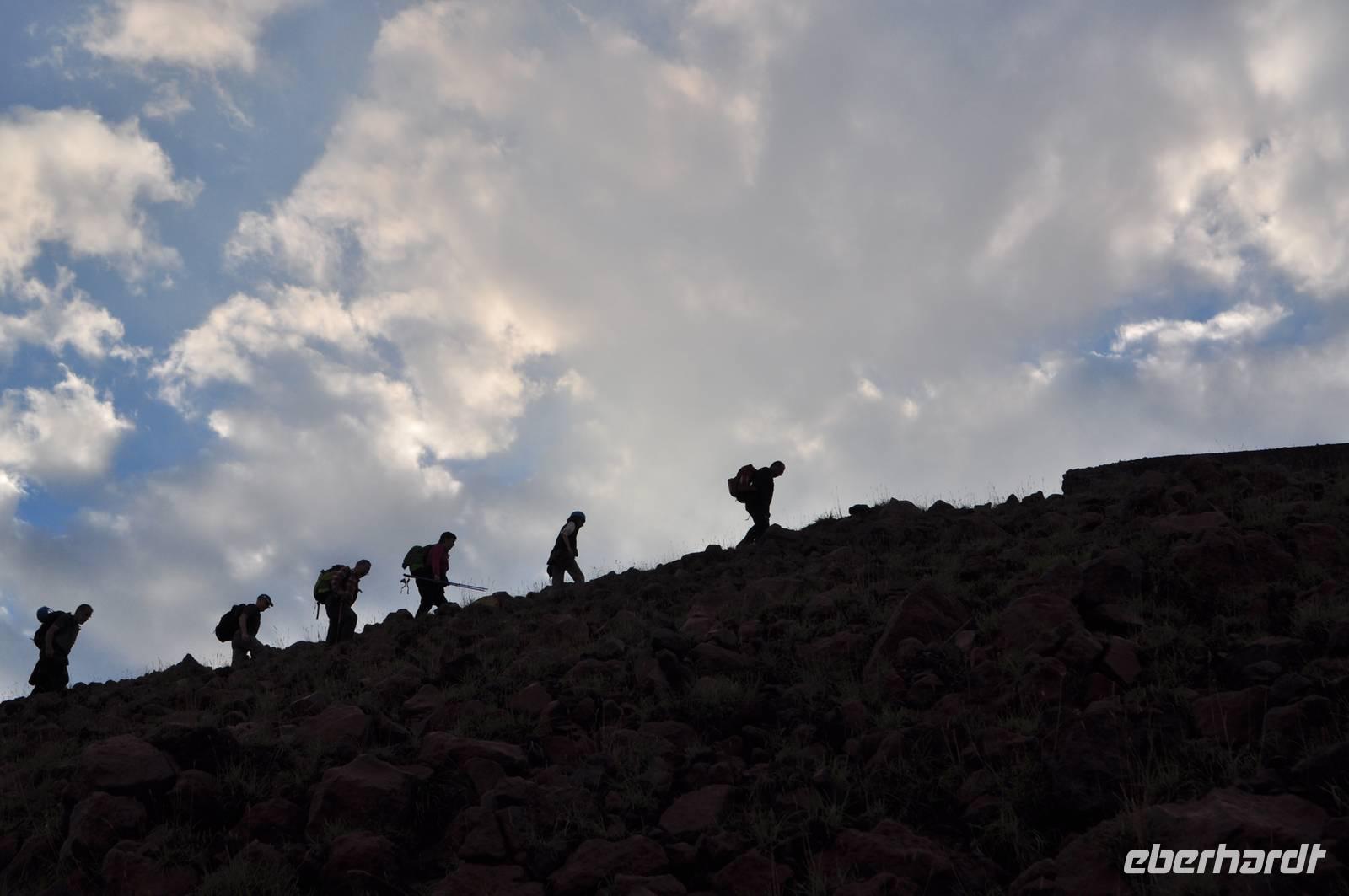 Aufstieg zum Gipfel des Stromboli