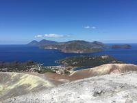 Blick nach Lipari und Salina