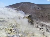 Vulcano-Fumarolen,Schwefeldämpfe am Krater