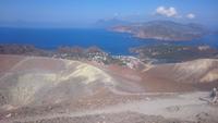 Blick vom Vulcano-Gipfel nach Lipari