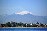Pure Dankbarkeit für diesen schönen und seltenen Anblick - der schneebedeckte Ätna von Milazzo aus gesehen