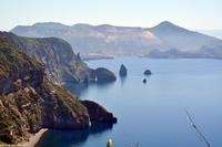 Quattrocchi, Lipari - Blick nach Vulcano