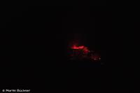 Eruption am Gipfelgrat des Stromboli