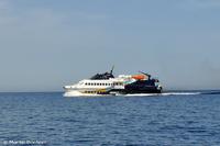 Mit dem Tragflächenboot/Tragflügelboot von Stromboli nach Milazzo