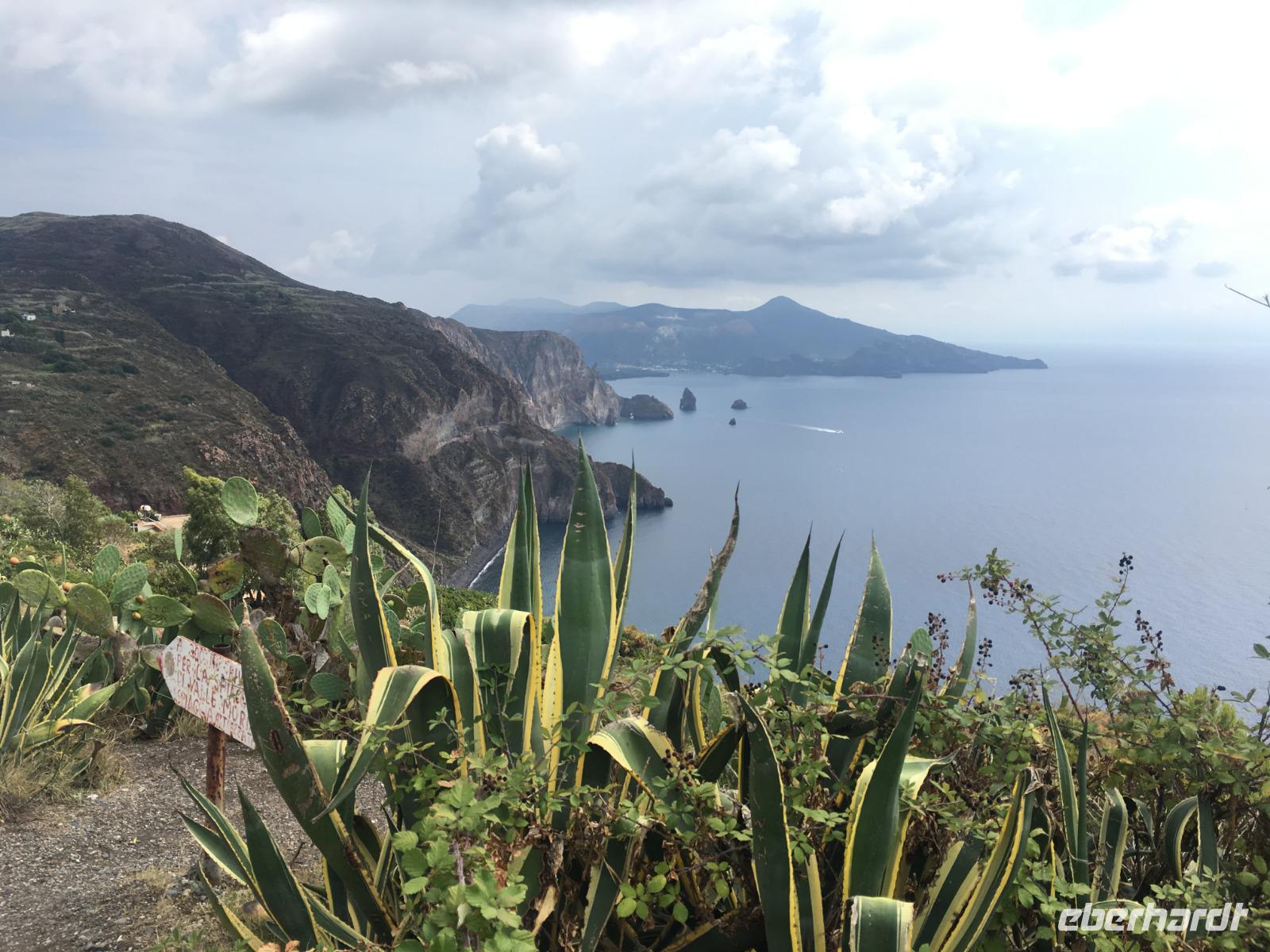 Sicht auf die liparischen Inseln