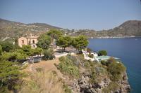 Blick vom Burgberg Liparis in Richtung Hafen