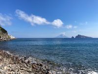 5. Reisetag – Ankunft im Hafen von Panarea – Blick zur Insel Stromboli