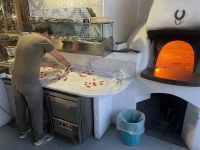 Pizza-Abendessen auf Stromboli