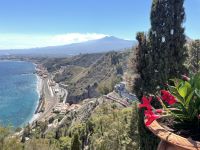Blick zum Ätna von Taormina