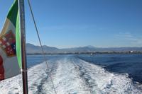 Überfahrt nach Lipari - Blick zurück zur Sonneninsel mit freiem Ätna