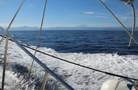 Überfahrt nach Lipari - Letzte Blicke auf den Ätna