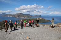 Aufstieg auf Vulcano - Blick hinab