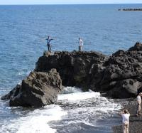 Am Hotel auf Stromboli