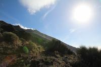 Blick auf den aktiven Gipfel des Stromboli